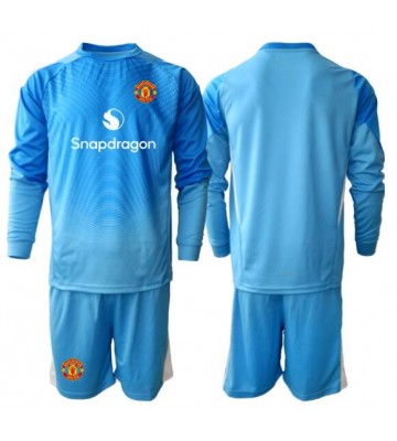 Manchester United Målmand Hjemmebanetrøje Børn 2025-26 Langærmet (+ Korte bukser)